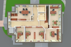 3D ARIAL OFFICE PLAN VIEW