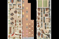 3D ARIAL OFFICE PLAN VIEW